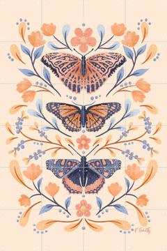 'Floral Butterflies' von Rebecca Flaherty