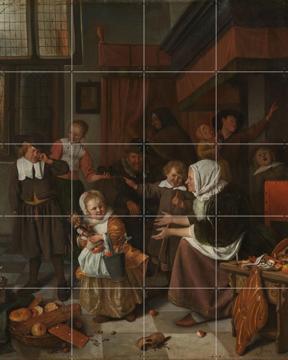 'The Feast of Saint Nicholas' par Jan Havicksz. Steen & Rijksmuseum