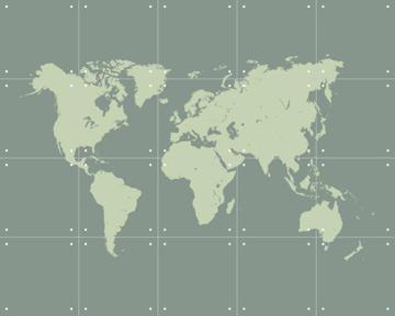IXXI - World Map olive by Art in Maps & Art in Maps