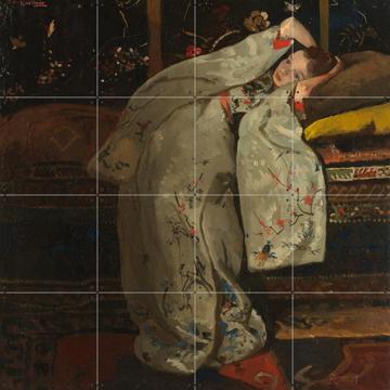 'Girl in white kimono' by George Hendrik Breitner & Rijksmuseum