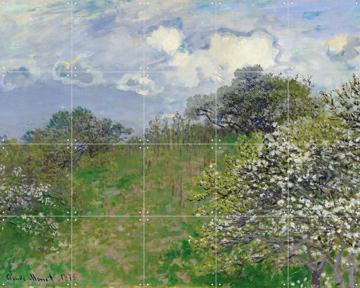 'Spring 1875' von Claude Monet & Bridgeman Images