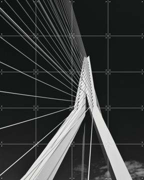 'Erasmus Bridge' van Edwin Fotografeert & Kunst in Kaart