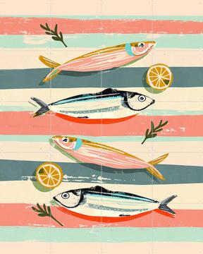 'Sardines on Stripes' van Branka Kodžoman