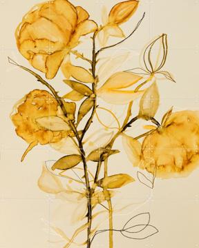 'Rose Bush Yellow' von Leigh Viner