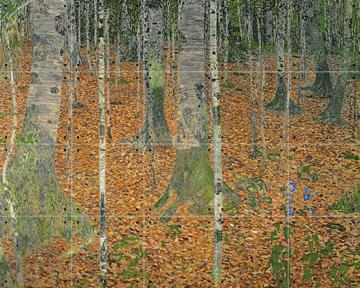 'The Birch Wood' van Gustav Klimt & Bridgeman Images