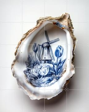 'Delft Blue oyster' by Margriet Hulsker