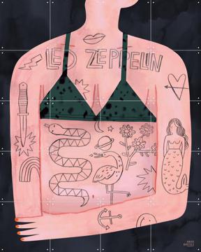 'Tattoos Green' by Aniek Bartels