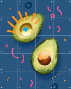 'Healthy Avocados' van Pop-art by Tadej