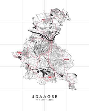 'Vierdaagse 200km - 2023' von Art in Maps