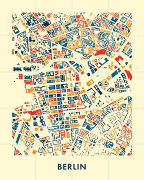 'Berlin Mosaic City Map' van Kunst in Kaart