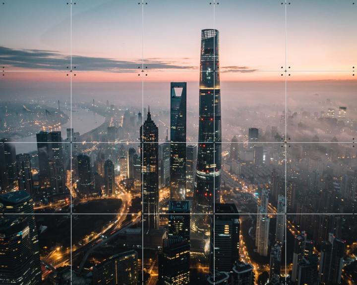 Aerial View of the Lujiazui Skyline China