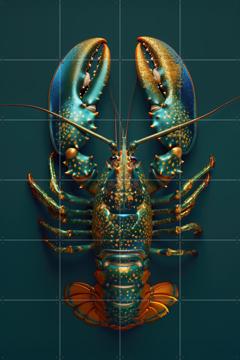 'Green Petrol Lobster with Metallic Oil Effect' par OTTI