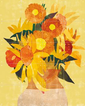 'Sunflowers in a Vase' by Lotte Dirks & Van Gogh 21st Century