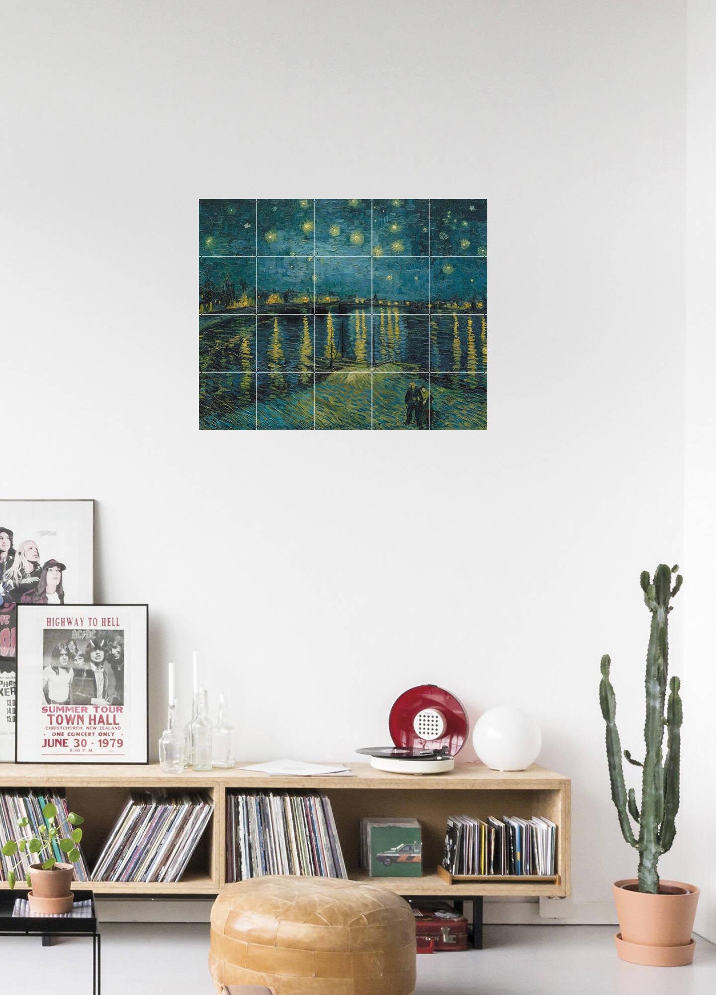 Goebel-Vincent van Gogh | Peindre des étoiles sur le Rhône | Porcelaine - 18 cm - avec de l'or véritable
