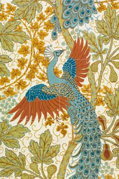 IXXI - Fig and Peacock red by Walter Crane & Victoria and Albert Museum
