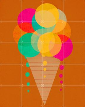 'Neon Ice Cream' van Treechild