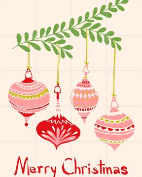 'Cheerful little Christmas Baubles - Pink ' par Annick