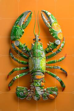 'Green Lobster - Recycled Art with Cans' par OTTI
