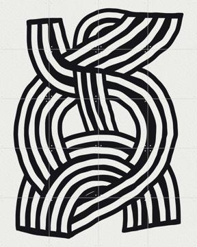 'Mid Century Modern - Abstract Lines' van Little Dean