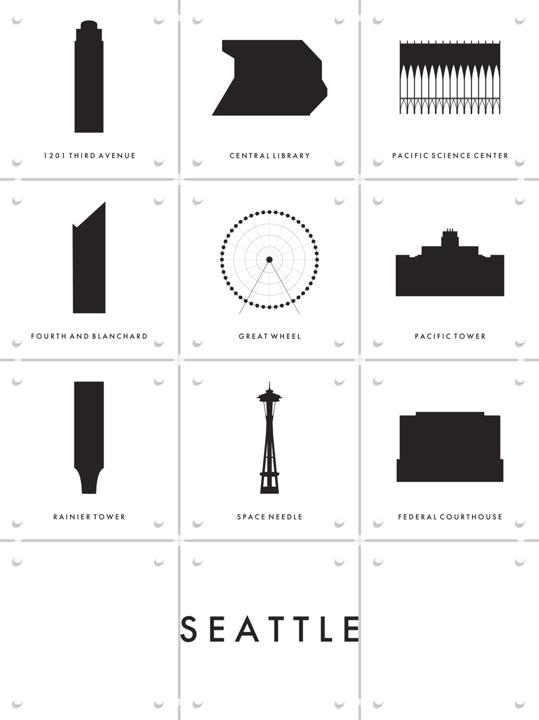 Seattle Architecture Collage Box