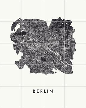 'Berlin City Map white' van Kunst in Kaart