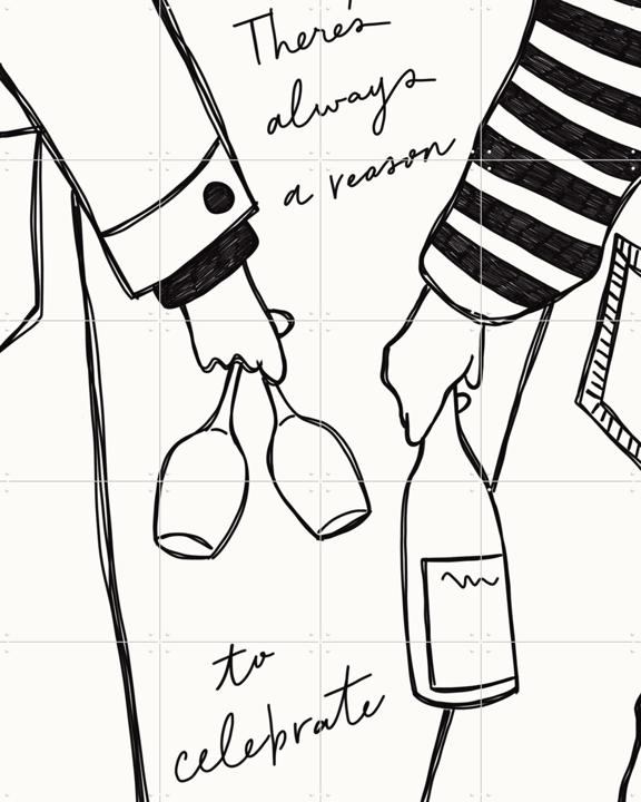 Woman holding wine bottle and wine glass