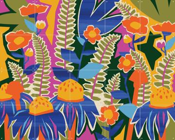 'Ferns And Wildflowers ' van Megan Gallagher