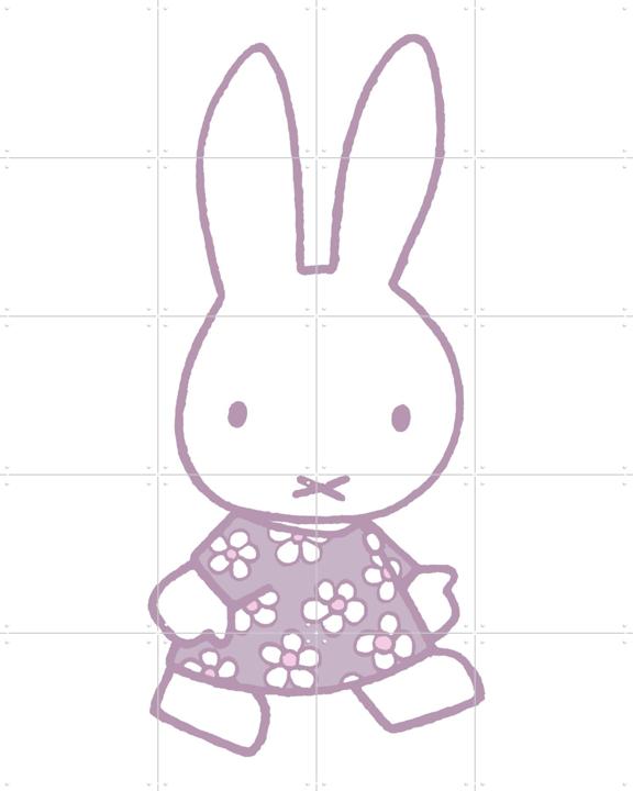 Nijntje Paars met Bloemenjurk