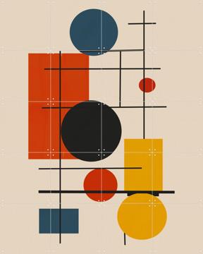 'Bauhaus - Circles and Squares' van Little Dean