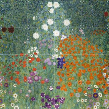 'Flower Garden' van Gustav Klimt & Bridgeman Images