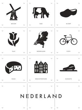 'Nederland Architecture Collage Box' by Art in Maps