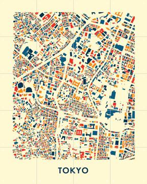 'Tokyo Mosaic City Map' von Art in Maps