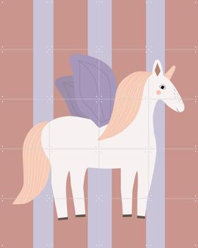 'Winged Unicorn Stripes' van Little Otja