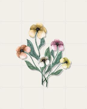 'Pastel Flower Bouquet' van Palmartprints