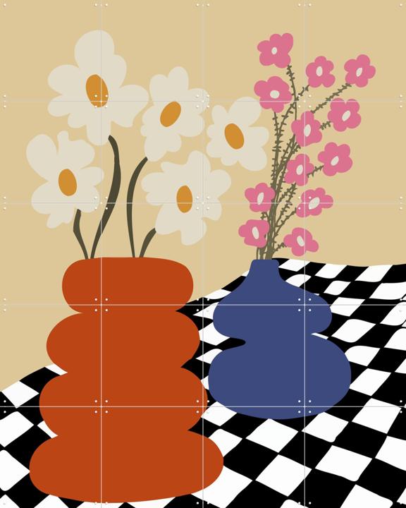 Two Blooming Pottery