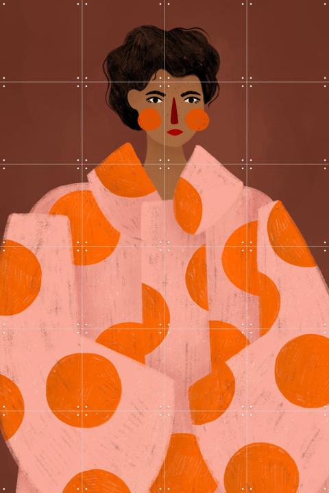 The Woman With Orange Dots