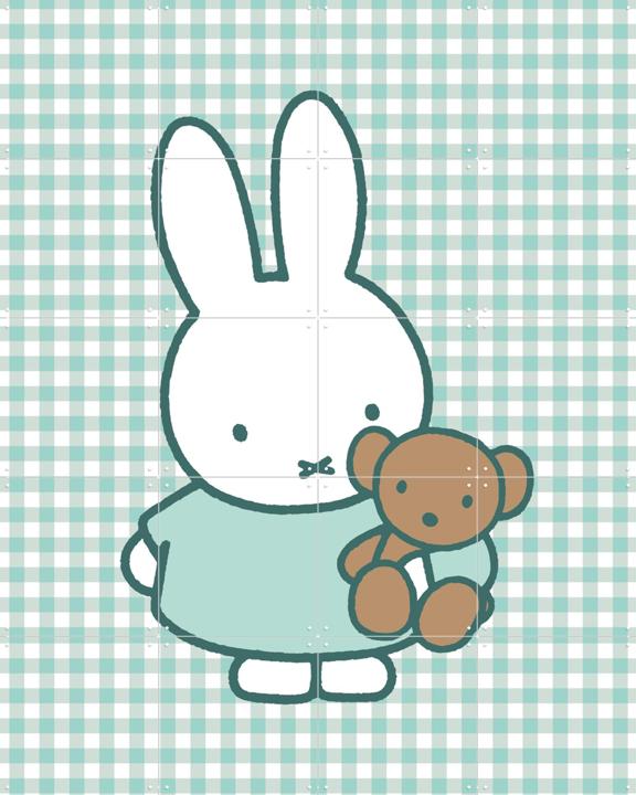 Miffy with Bear Checkered