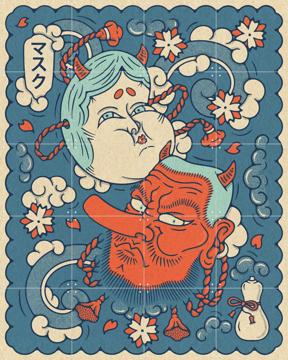 'Tengu and Okame Masks' by Ryan Ragnini