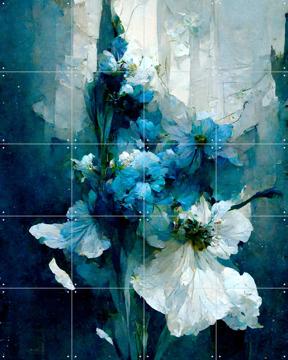 'Blue Flower Bouquet' van Treechild