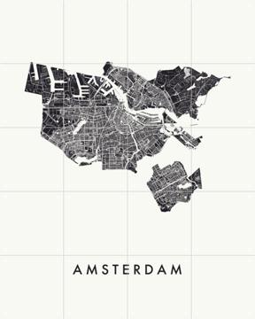 IXXI - Amsterdam City Map white by Art in Maps & Art in Maps
