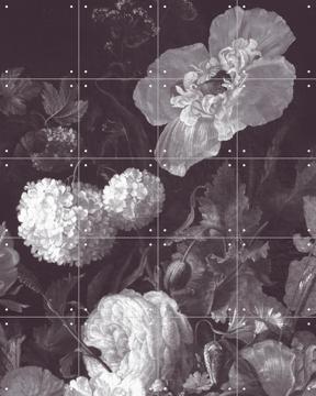 'Golden Age Moody Florals I - monochrome' by Bloomery Decor