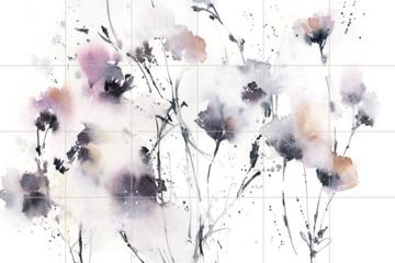 'Flowers Grey' von Canot Stop Painting