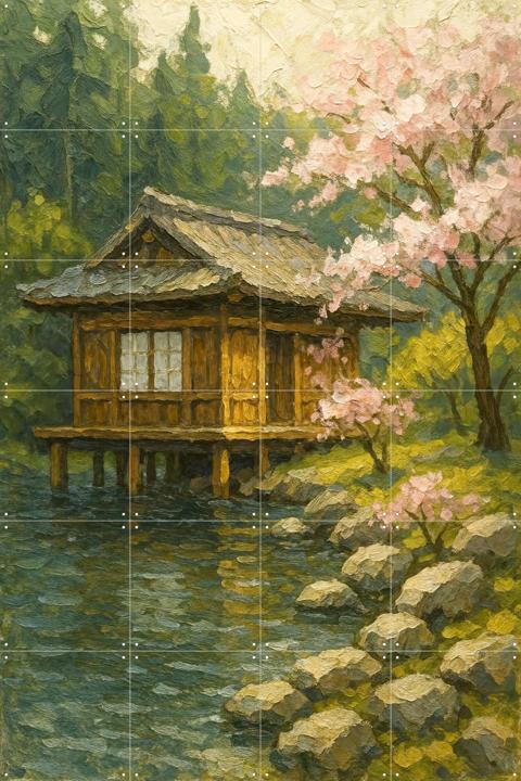 Kersenbloesem bij Japans Theehuis