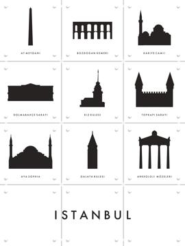 'Istanbul Architecture Collage Box' by Art in Maps