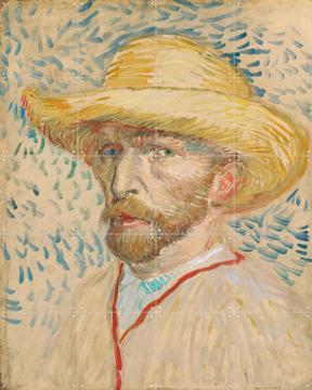 'Self-portrait with Straw Hat (1887)' by Vincent van Gogh (1853 - 1890) & Van Gogh Museum