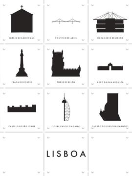 'Lisboa Architecture Collage Box' by Art in Maps