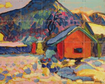 'Winter Study with Mountain' van Kandinsky & Bridgeman Images