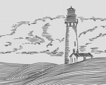 'Storm Coming at the Lighthouse' van Natalie Bruns