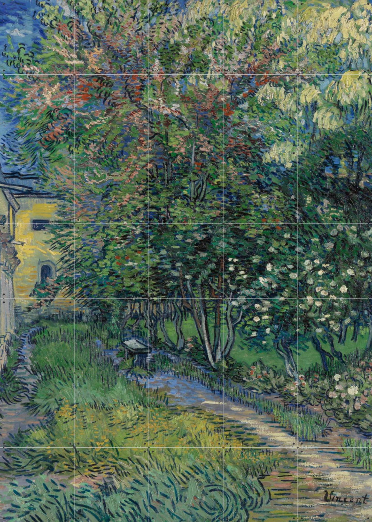 Wandeling in het park, Vincent van Gogh op canvas, behang, poster en meer Wandeling in het park, Vincent van Gogh op canvas, behang, poster en meer