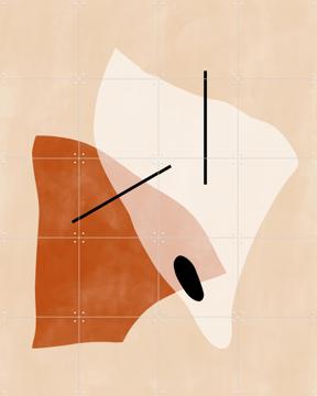 'Geometric Shapes in Earth Tones' van Elena Ristova